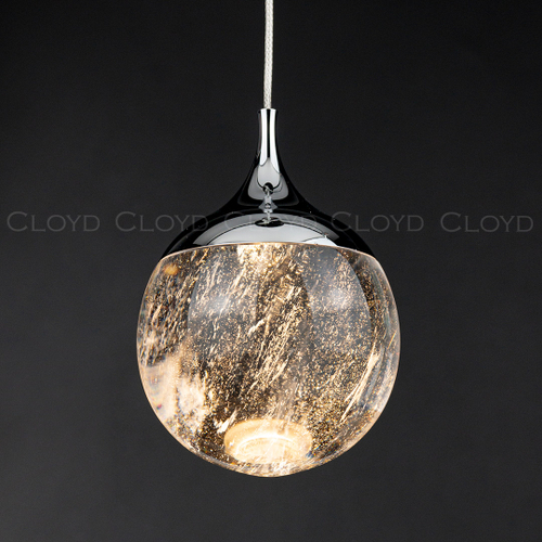 Подвесной светильник Cloyd COPERNIC P1 / Ø10 см - хром (арт.11563)