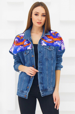 LIGVIANNI Джинсовая куртка Denim Jacket Dragon