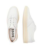 Кожаные кроссовки clay BOSS BLACK - белый(50492965)