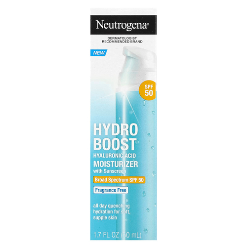 Neutrogena, Hydro Boost, увлажняющий крем с гиалуроновой кислотой, SPF 50, без отдушек, 50 мл (1,7 жидк. унц.)