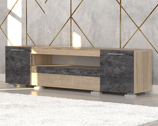 дуб сонома / цемент темный