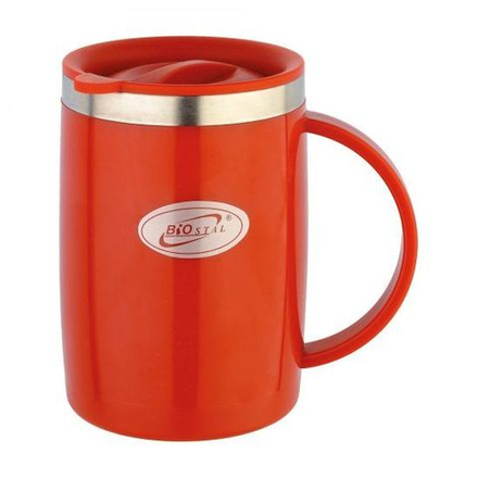 Термокружка Biostal Flër (0,5 литра) с крышкой, красная