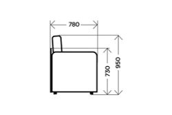 Диван "Джером" (Ньютон Аква блю, 1 категория), Комфорт-S