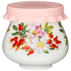 БАНОЧКА С СИЛИКОНОВОЙ КРЫШКОЙ LEFARD "ШИПОВНИК" 300 МЛ (КОР=36ШТ.)