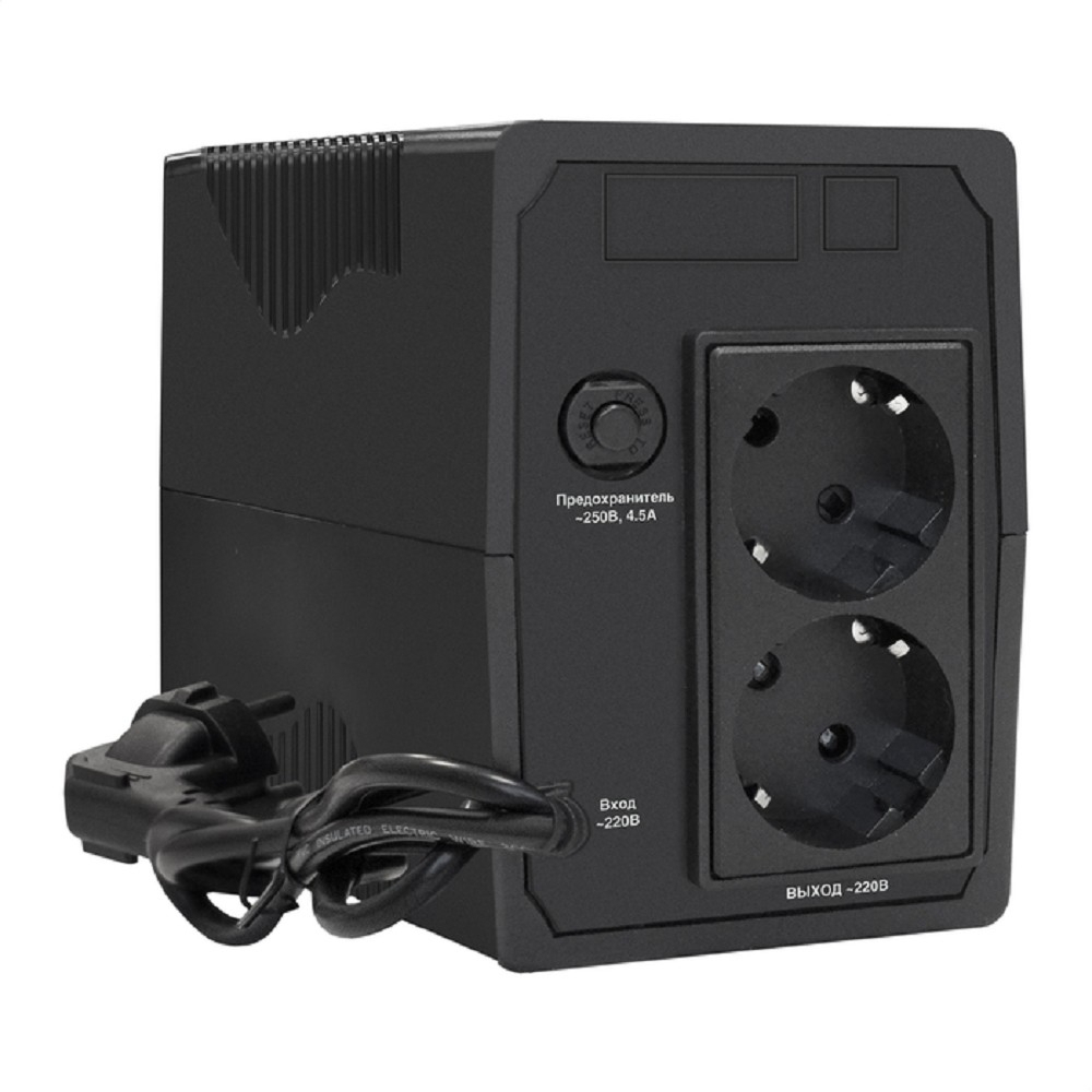 Источник бесперебойного питания Exegate EX292785RUS ИБП ExeGate Power Back BNB-1000.LED.AVR.2SH &lt;1000VA / 650W, LED, AVR, 2*Schuko, Black&gt;
