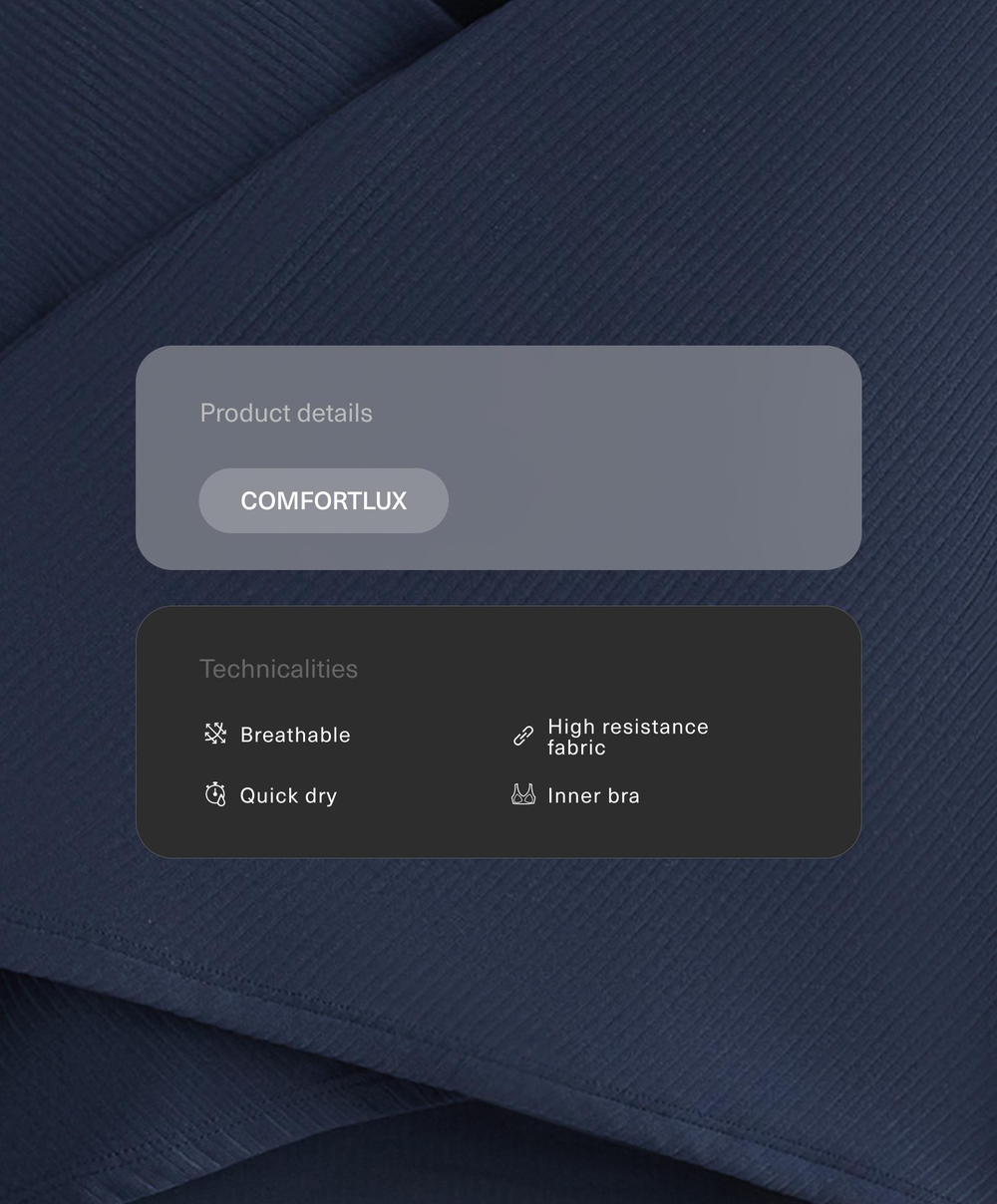Oysho Футболка с длинными рукавами Comfortlux, темно-синий