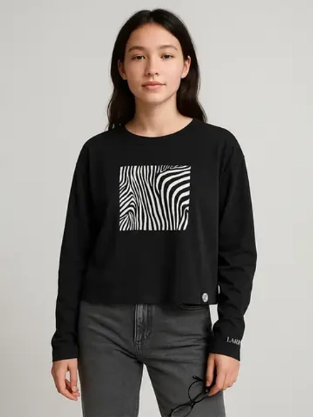 Лонгслив для девочки школьный