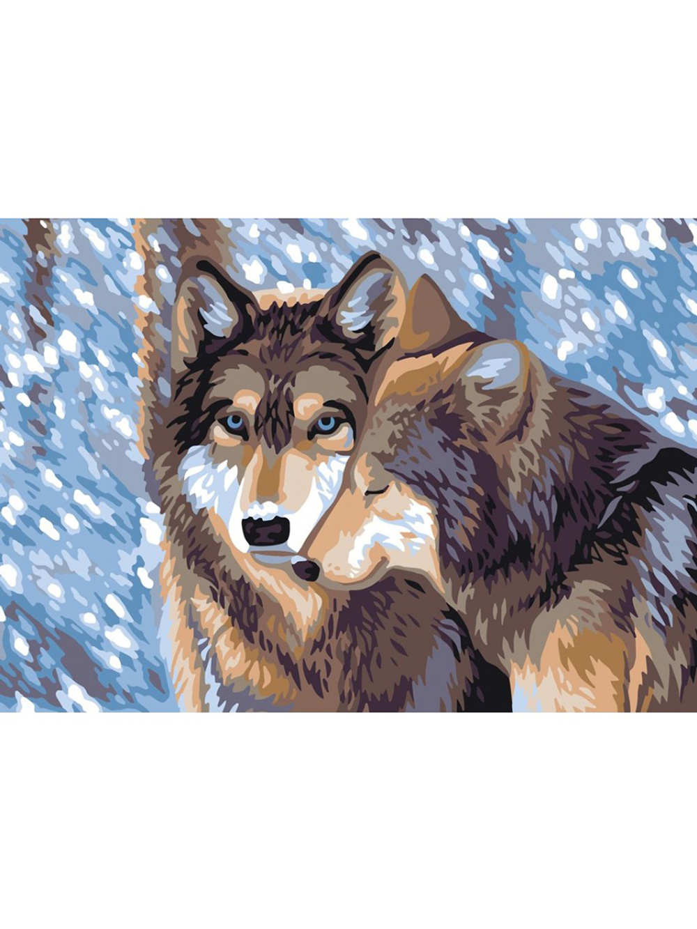 "Волки"-12998 канва с рисунком