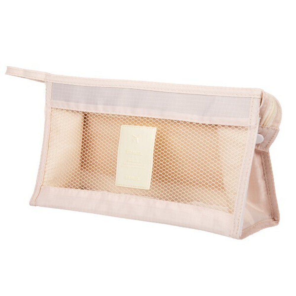 Косметичка с сеткой Д270 Ш80 В160, бежевый