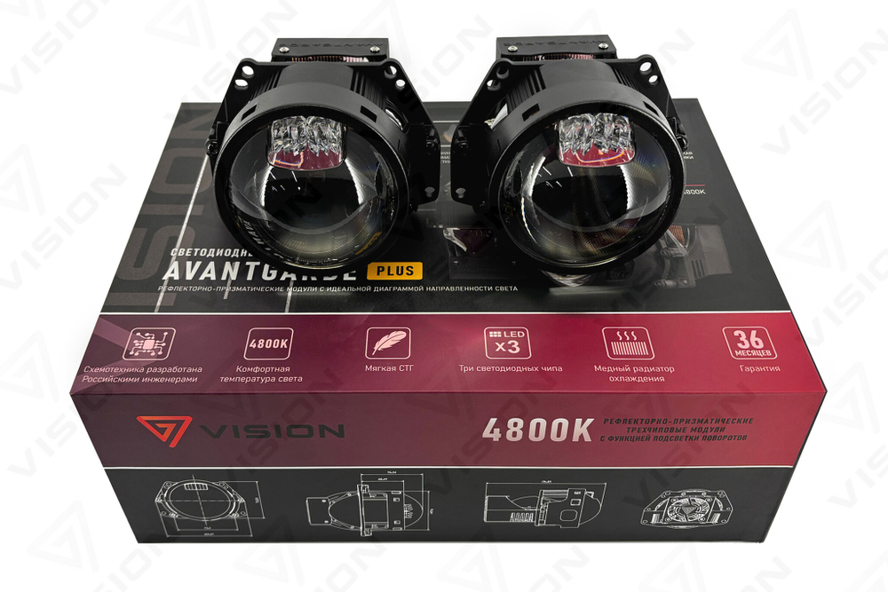 Vision Bi-led Avantgarde Plus 4800K 3,0" 12В
