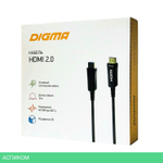 Кабель Digma HDMI 2.0 AOC HDMI (m)/HDMI (m) 10 м черный (BHP AOC 2.0-10)