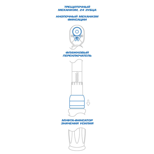 KING TONY (34262-1DG) Динамометрический ключ серии "EXACT", 1/4", 4-20 Нм, для левой и правой резьбы, футляр