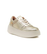 Кожаные кроссовки TWINSET - золотой(241TCP060)