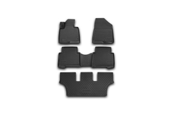 Коврики Standard, 3D в салон HYUNDAI Grand Santa Fe, 2013-  5 шт. (полиуретан, чёрные) Element.NLC.3D.20.57.210