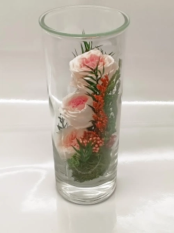 натуральные кустовые пионы в стекле, вакуум*