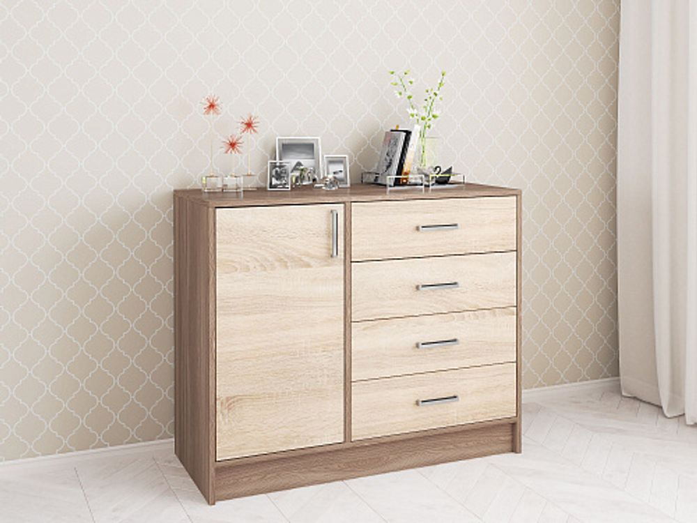 Комод большой Катрин 6, ясень шимо/дуб сонома