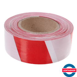 Лента для ограждений красно-белая 50 мм х 200 м