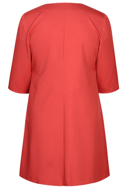 Офисное платье 1696ЮП, красный #118К051696ЮП