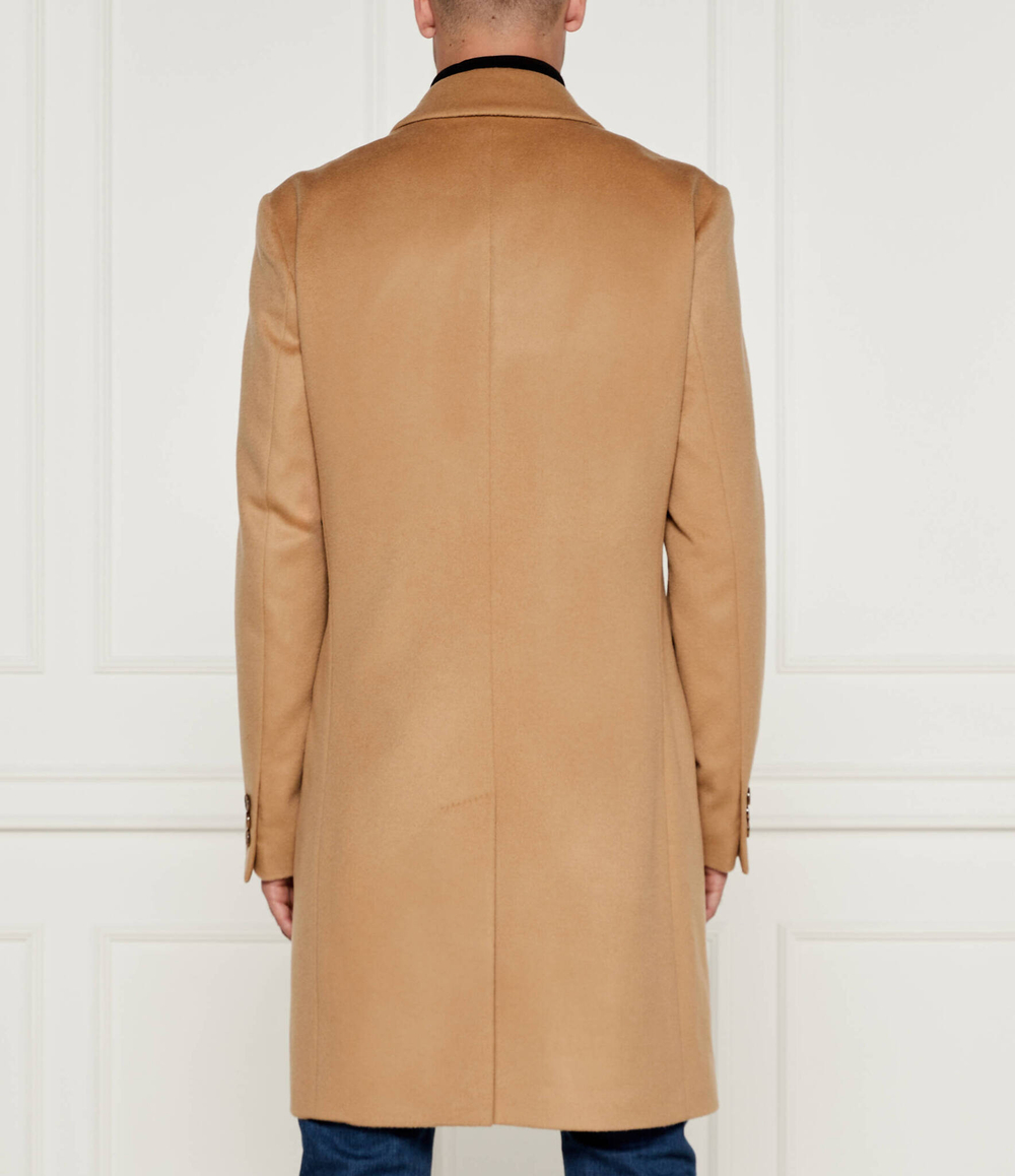 Хлопковое пальто h-hyde BOSS BLACK - бежевый(50525739)