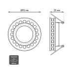 Св-к Gauss LED Backlight BL046 Круг GU5.3 2700K черный/кристалл/хром