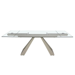 Раздвижной обеденный стол 1125/MC22052DT из закаленного стекла 160/200/240 x 90