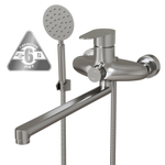 Смеситель для ванны и раковины 35k MIXLINE MLSS36-02 "Steel Kit" НЕРЖ
