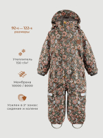 Комбинезон мембранный демисезонный Mjölk Floral Dark, утеплитель 150гр/м2