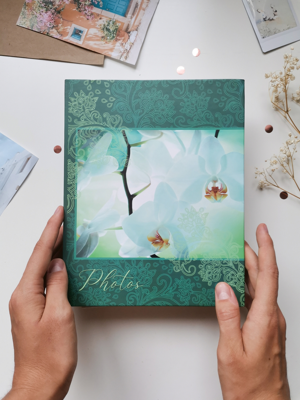 Фотоальбом на 200 фото 10х15 см, пластик. листы bloom Орхидеи