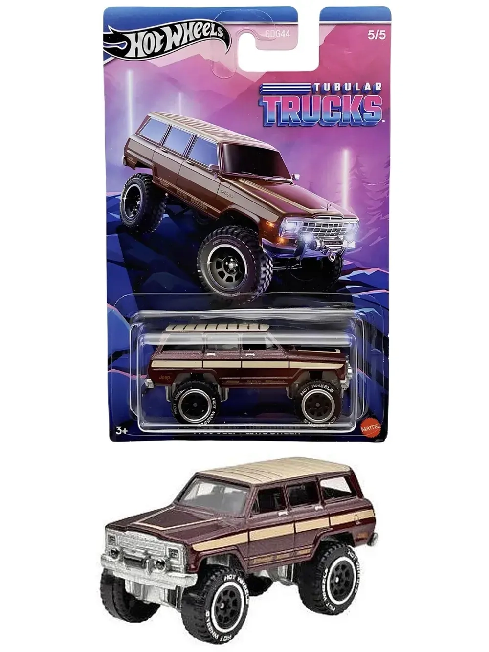 Машинка Хот Вилс Tubular Trucks 1988 Jeep GDG44 HRR99