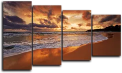 Модульная картина "Вечерний пляж"