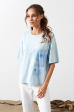 23069 Джемпер женский (голубой)