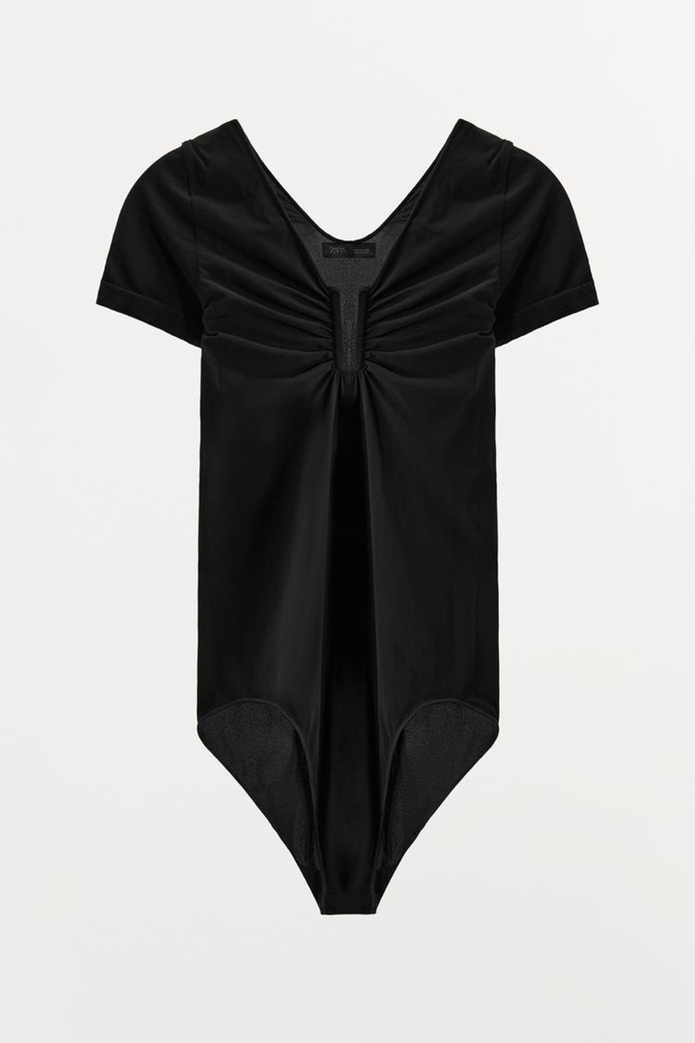 ZARA БОДИ С МЕТАЛЛИЧЕСКОЙ ДЕТАЛЬЮ, ЧЕРНЫЙ