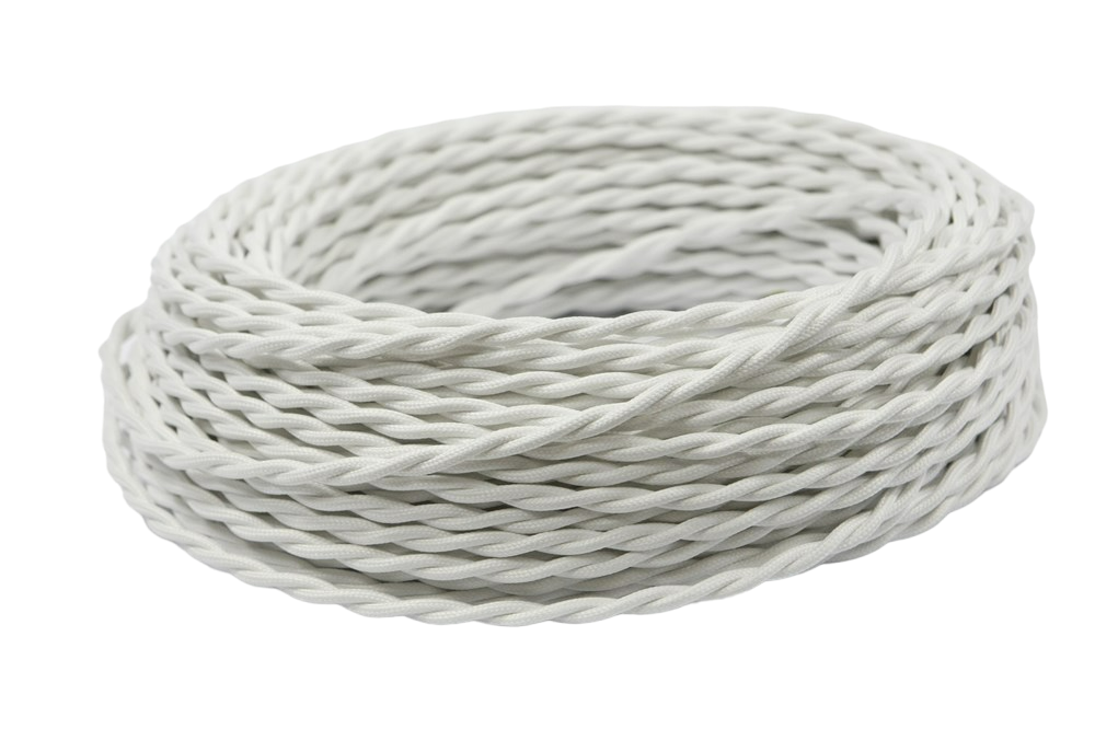 Ретро провод витой Белый Interior Wire Twist Магус ТМ ПРВ-БЕЛ / 2х0,75