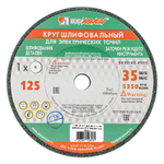 Круг шлифовальный, 125 х 16 х 12.7 мм, 63С, F60, (K, L) "Луга"