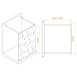 Душевая перегородка RGW WA-016B (Прозрачное, 1400)