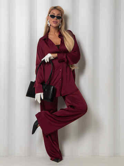 Брюки Камелия (бордо)