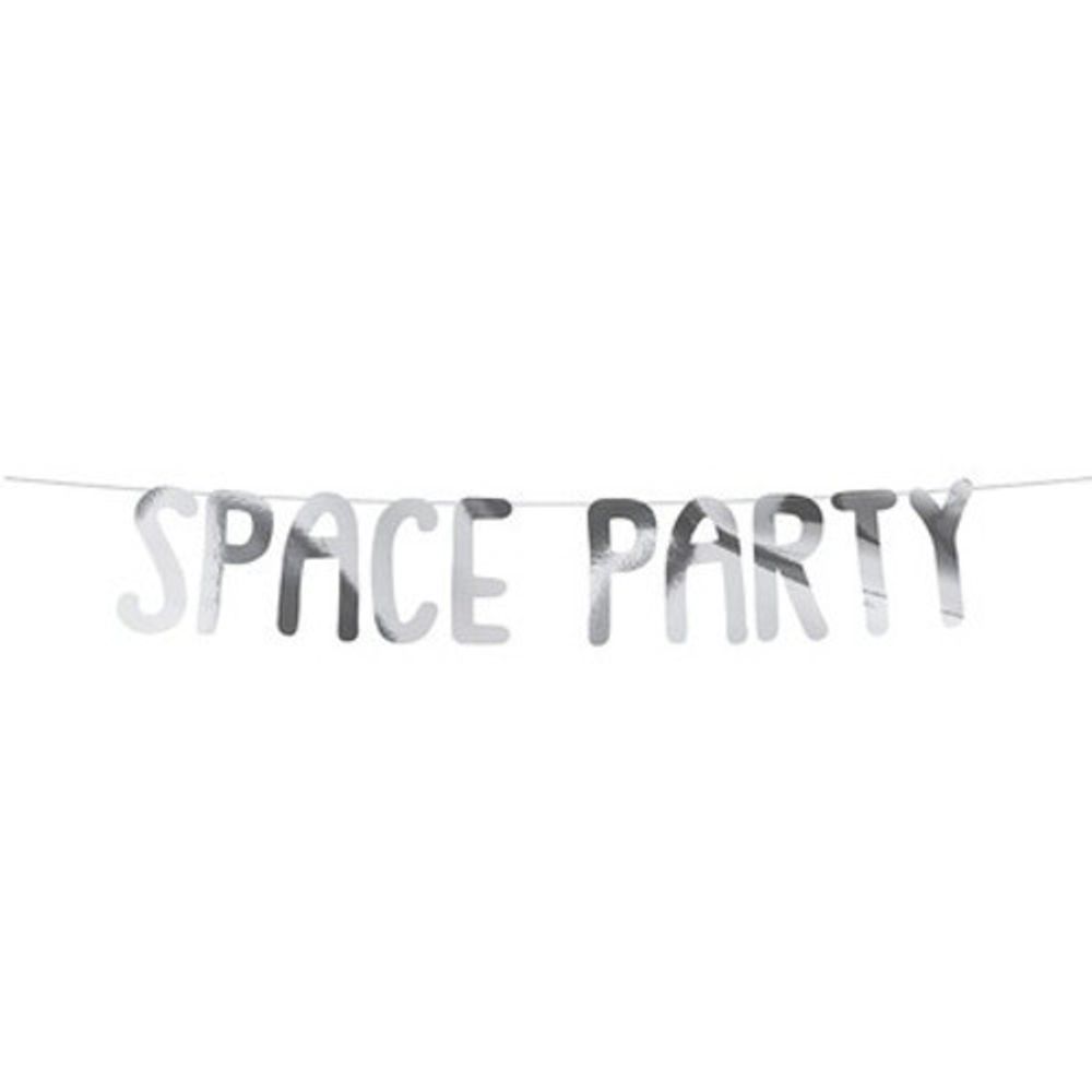 Гирлянда-буквы &quot;Space Party&quot; (Космическая вечеринка), 0,96 м, 1 шт.