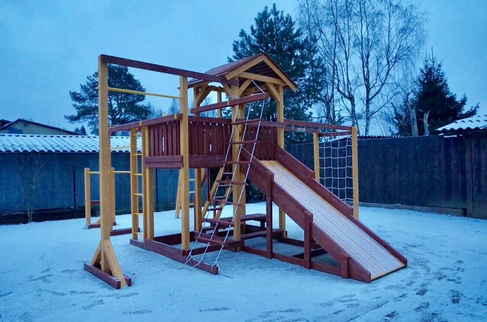 Деревянная детская площадка Савушка "4 сезона" - семейная