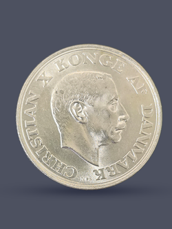 Монета 2 кроны 1945 год "75 лет со дня рождения Кристиана X"