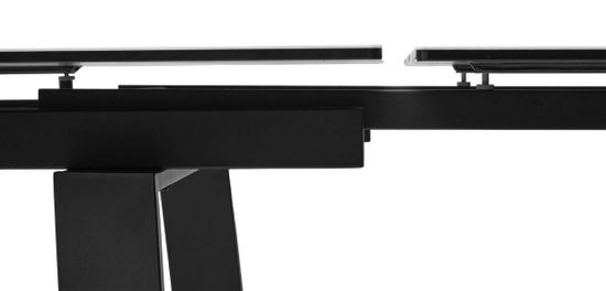 Стол VASTO 200 MARBLES KL-99 Белый мрамор матовый, итальянская керамика/ черный каркас