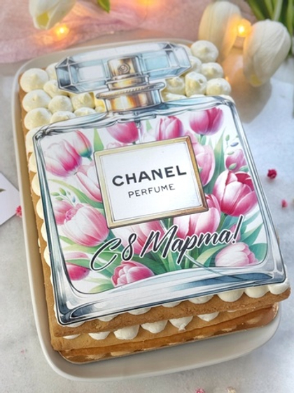 Песочный тортик "Парфюм" 0.6 кг (8 марта)