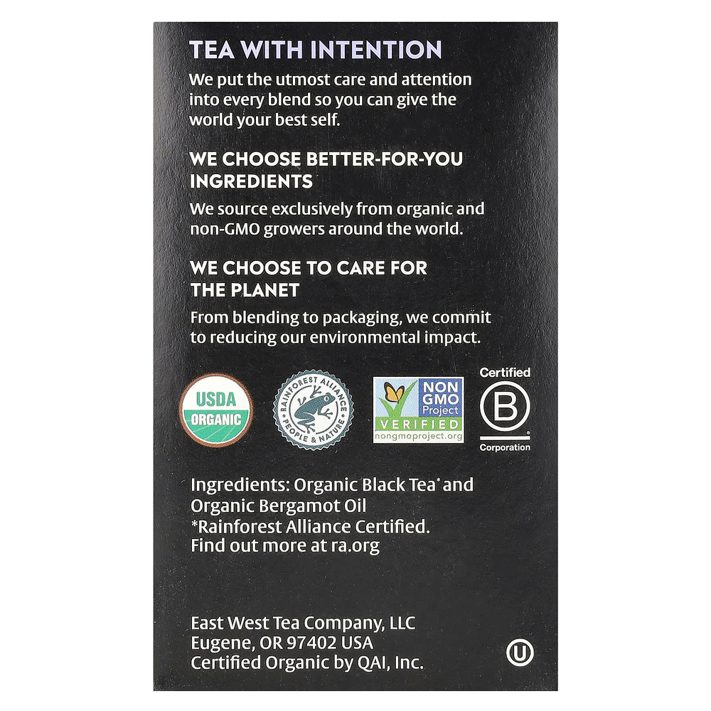 Choice Organics, Black Tea, Earl Grey, 16 чайных пакетиков, 32 г (1,12 унции)