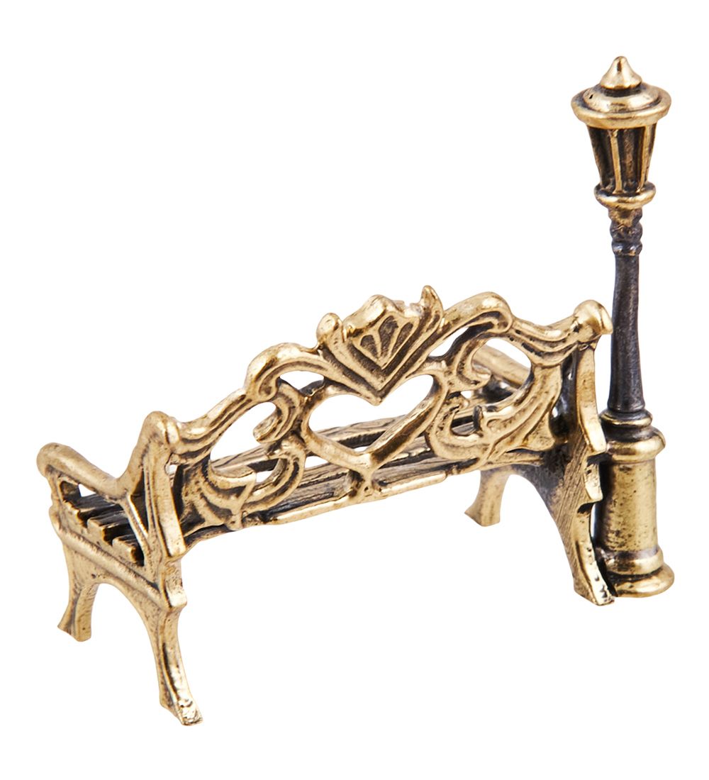 AM-3679 Фигурка «Лавка с фонарём» (латунь)