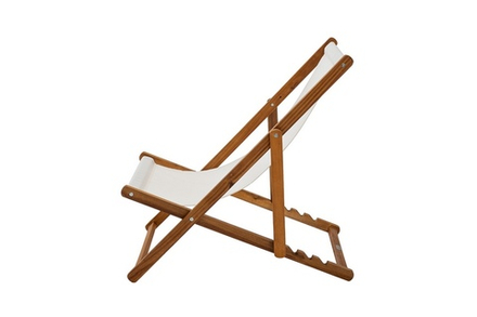 Кресло-шезлонг из акации Joygarden КАПРИ, Light Teak, ваниль