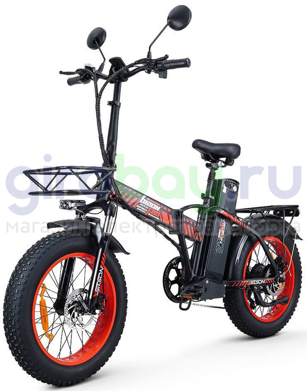 Электровелосипед Jetson F20 BIZON MAX (48V/25Ah) - Чёрно-красный фото №1