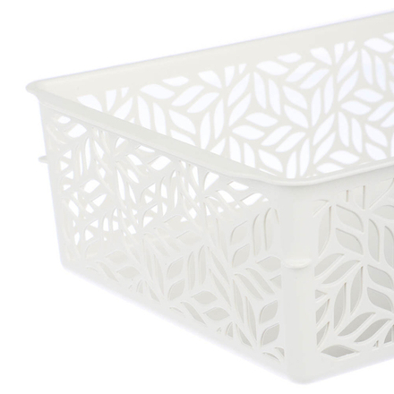 Корзинка универсальная 2,0л, 230х160х70мм, пластик, светло-серый