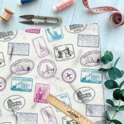 Ткань габардин марки из путешествий