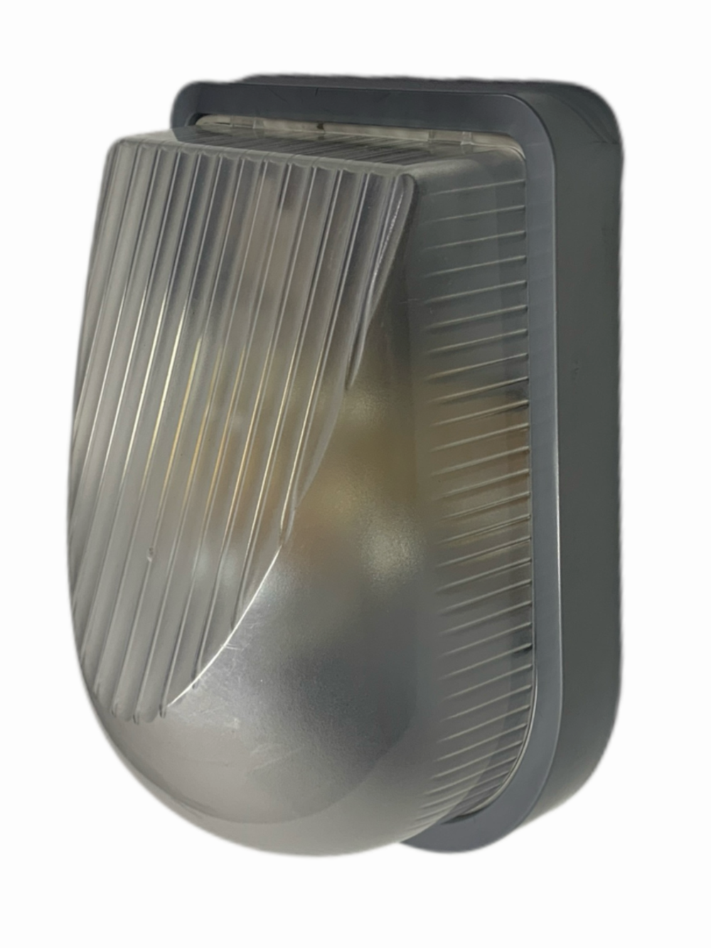 ABS серия. Светильник настенный влагозащищенный IP54, E27, ударопрочный поликарбонат, для гаража, мастерской и подвала, серый