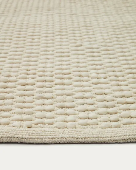 Mascarell Ковер из хлопка и полипропилена белого цвета 200 x 300 см