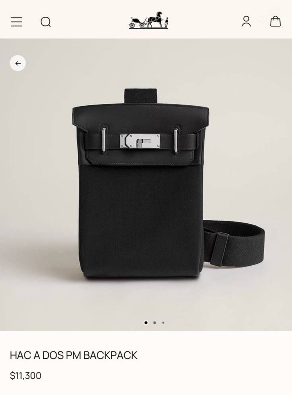 Нагрудная сумка-слинг Hermes